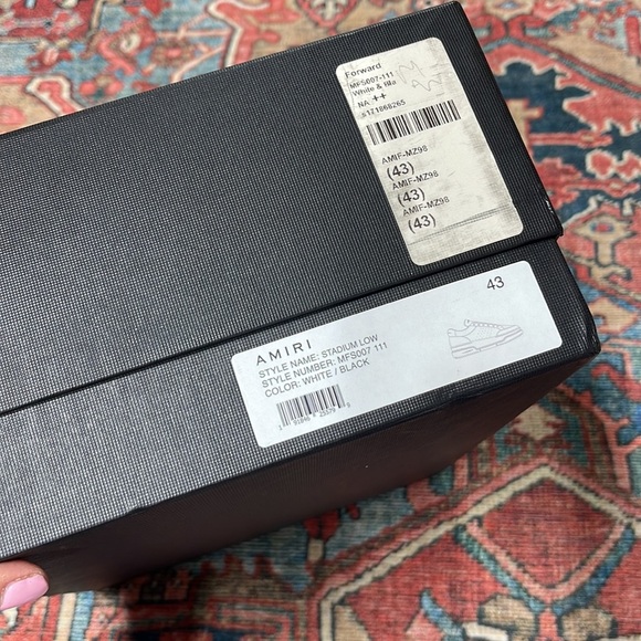 NWT Men's Amiri Stadium Low in White & Black size 43 / US 9 - Picture 11 of 11